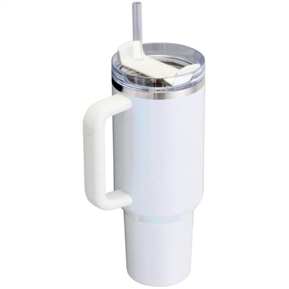 Stanley 40oz Quencher Tumbler H2.0 Flowstate Stainless Steel Pearl White NWT NIB - Picture 6 of 10